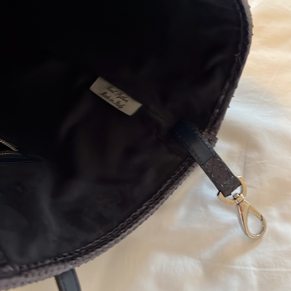 Silvano Biagini Navy Python Tote & Matching Poche… - image 8